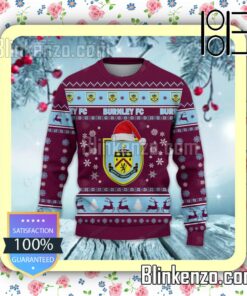 Burnley F.C Logo Holiday Hat Xmas Sweatshirts a