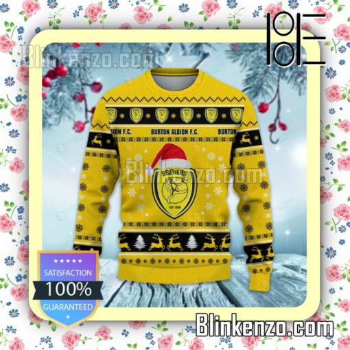 Burton Albion F.C Logo Holiday Hat Xmas Sweatshirts a