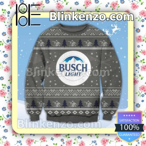 Busch Light Beer Gray Christmas Jumpers