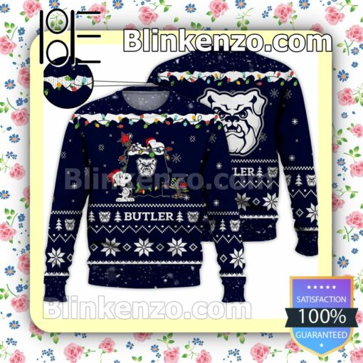 Butler Bulldogs Snoopy Christmas NCAA Sweatshirts