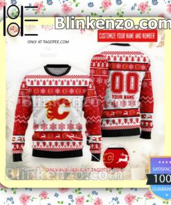 Calgary Flames Hockey Christmas Sweatshirts