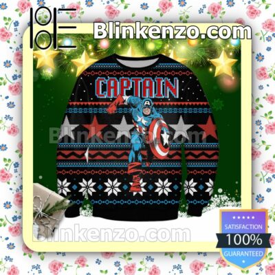 Captain America Marvel Holiday Christmas Sweatshirts