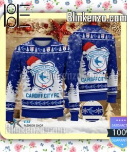 Cardiff City F.C Logo Hat Christmas Sweatshirts