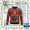 Cat Naughty Pine Tree Knitted Christmas Jumper