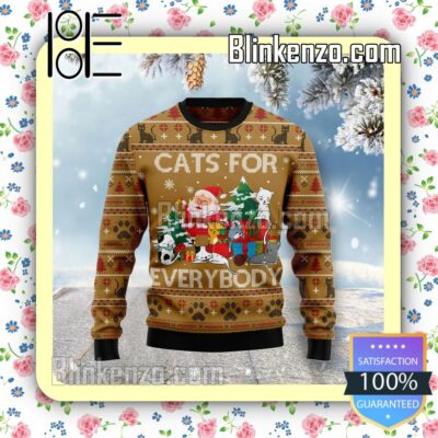 Cats For Everybody Knitted Christmas Jumper