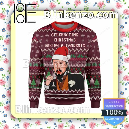 Celebrating Christmas During Pandemic Leo Meme Django Unchained Knitted Christmas Jumper