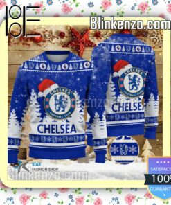 Chelsea F.C. Logo Hat Christmas Sweatshirts