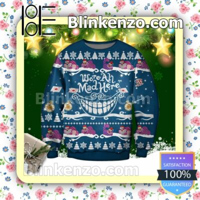 Cheshire Cat Alice's Adventures In Wonderland Disney Holiday Christmas Sweatshirts