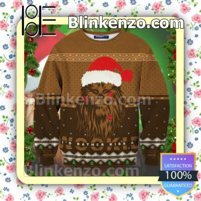 Chewbacca Star Wars Kiss A Wookiee Christmas Jumpers