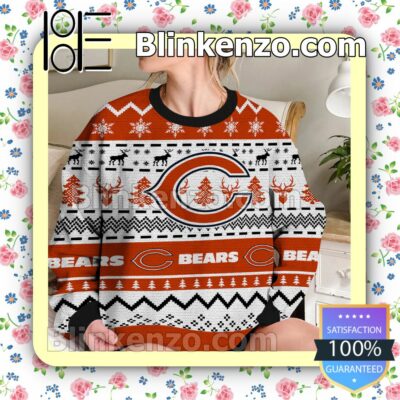 Chicago Bears NFL Ugly Sweater Christmas Funny b