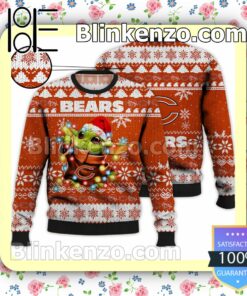 Chicago Bears Yoda The Mandalorian Christmas Lights NFL Sweatshirts