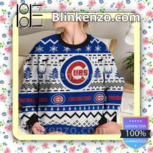 Chicago Cubs MLB Ugly Sweater Christmas Funny b