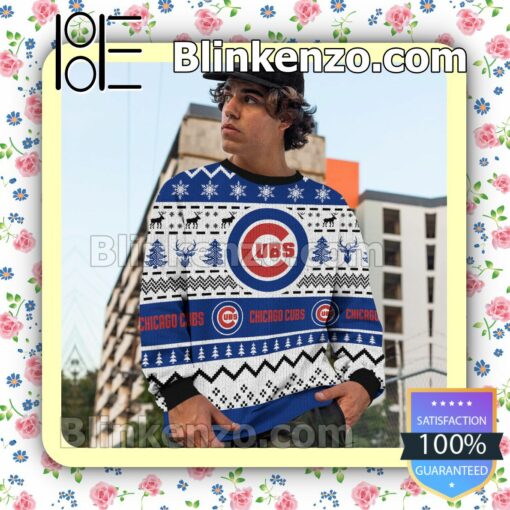 Chicago Cubs MLB Ugly Sweater Christmas Funny c