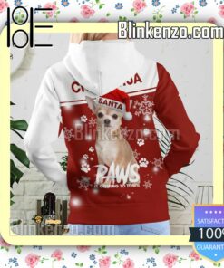 Chihuahua Santa Paws Is Coming To Town Christmas Hoodie Jacket c