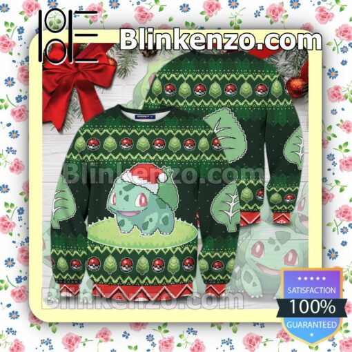 Christmas Bulbasaur Pokemon Christmas Jumpers