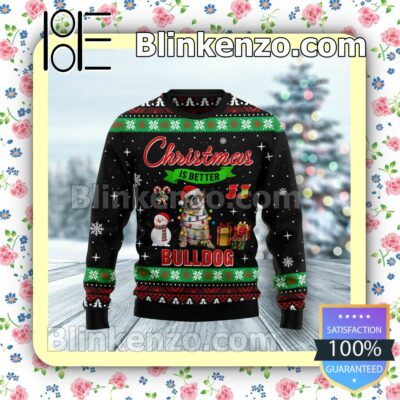 Christmas Is Better With Bulldog Knitted Christmas Jumper