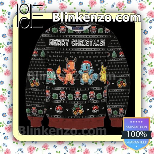 Christmas Pokemon Poster Holiday Christmas Sweatshirts