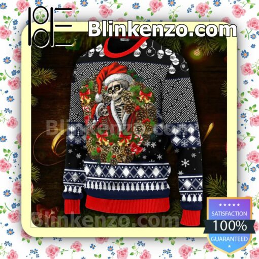 Christmas Santa Claus Skull Christmas Sweatshirts