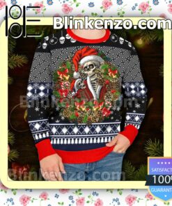 Christmas Santa Claus Skull Christmas Sweatshirts a