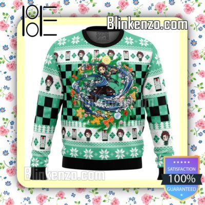 Christmas Tanjiro Kamado Demon Slayer Knitted Christmas Jumper