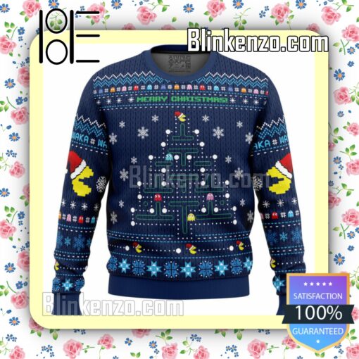 Christmas Tree Pac-man Knitted Christmas Jumper