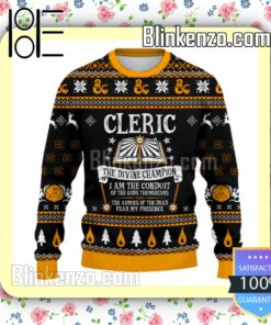 Cleric The Divide Champion DnD Christmas Sweatshirts