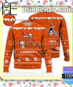 Cleveland Browns Snoopy Christmas NFL Sweatshirts