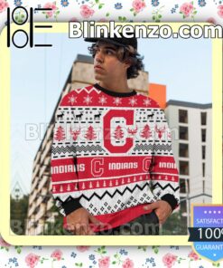 Cleveland Guardians MLB Ugly Sweater Christmas Funny c