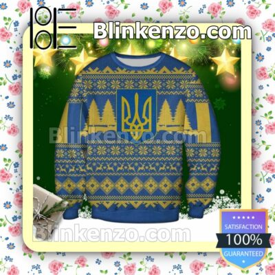 Coat Of Arms Of Ukraine Holiday Christmas Sweatshirts
