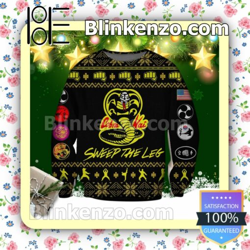 Cobra Kai Sweep The Leg Holiday Christmas Sweatshirts