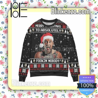 Conor McGregor Merry To Fookin' Nobody Christmas Jumpers