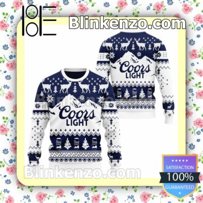 Coors Light Beer Mountain Holiday Christmas Sweatshirts