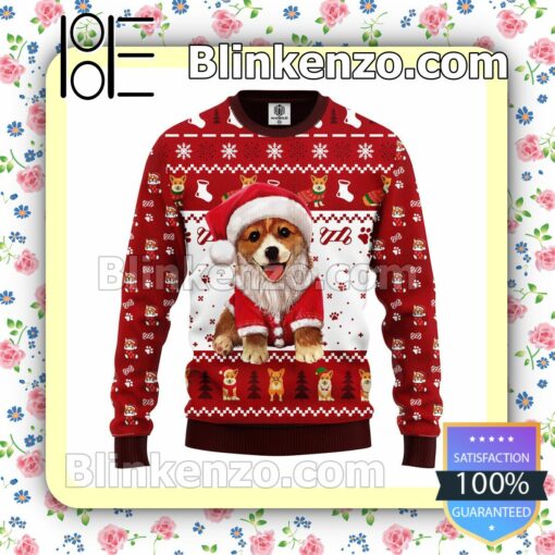Corgi Noel Cute Dog Knitted Christmas Jumper
