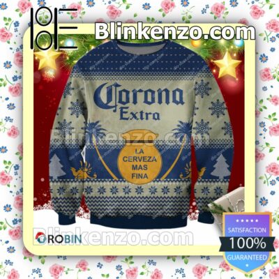 Corona Extra Beer Snowflake Holiday Christmas Sweatshirts