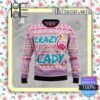 Crazy Flamingo Lady Knitted Christmas Jumper