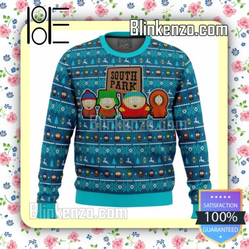 Crazy Main Characters South Park Knitted Christmas Jumper