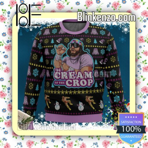 Cream Of The Crop Macho Man Randy Savage Pro Wrestling Knitted Christmas Jumper