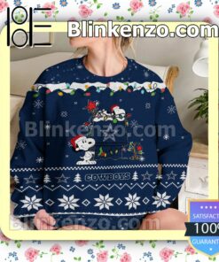 Dallas Cowboys Snoopy Christmas NFL Sweatshirts b