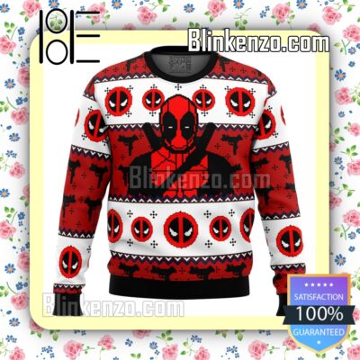 Deadpool Guy Knitted Christmas Jumper