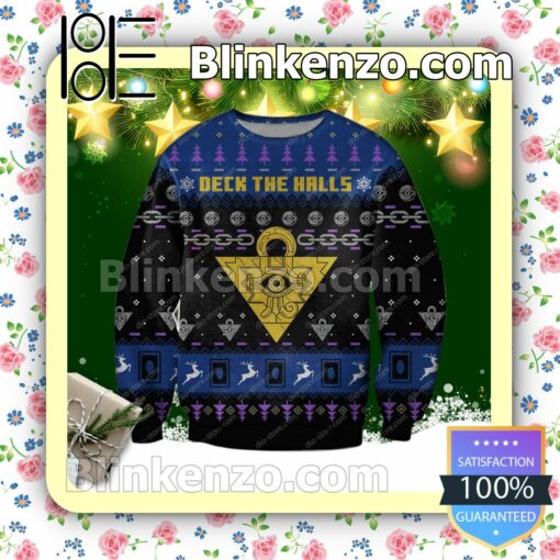 Deck The Halls Yugioh Manga Anime Holiday Christmas Sweatshirts