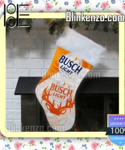 Deer Busch Light Xmas Faux Fur Stockings
