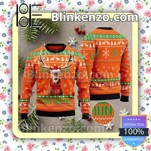 Deer Merry Huntmas Holiday Christmas Sweatshirts