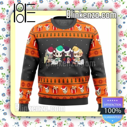 Demon Slayer Chibi Charracters Anime Premium Knitted Christmas Jumper