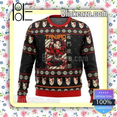 Demon Slayer Tanjiro Knitted Christmas Jumper