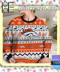 Denver Broncos NFL Ugly Sweater Christmas Funny b