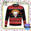 Derry Christmas It Pennywise Horror Movie Knitted Christmas Jumper