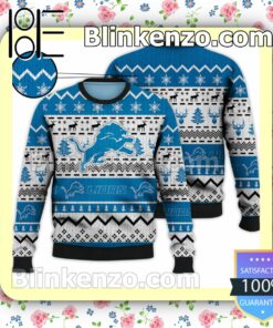 Detroit Lions NFL Ugly Sweater Christmas Funny