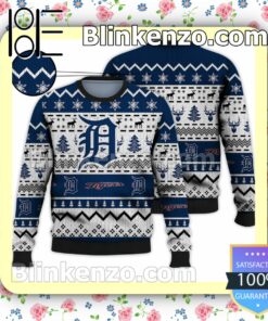 Detroit Tigers MLB Ugly Sweater Christmas Funny