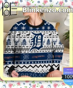 Detroit Tigers MLB Ugly Sweater Christmas Funny b
