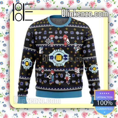 Digimon Characters Premium Knitted Christmas Jumper